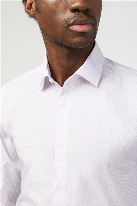 Limehaus Slim Fit Micro Cross Print Shirt