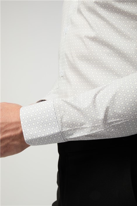 Limehaus Slim Fit Geo Floral Print Shirt