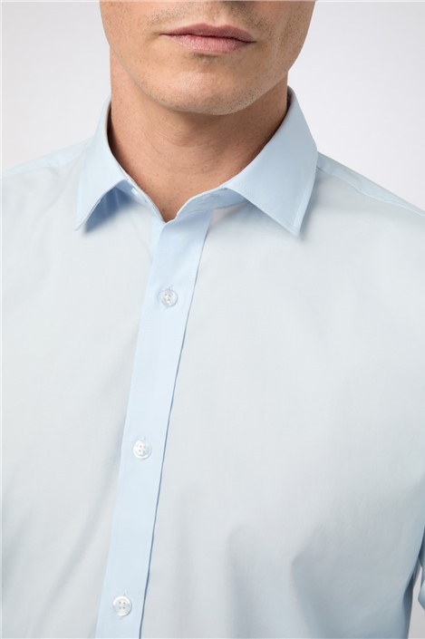Limehaus Regular Fit Blue Stretch Shirt