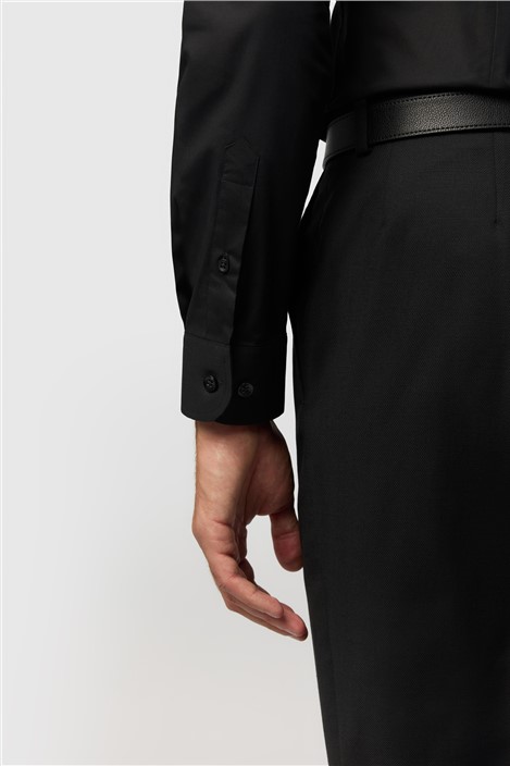 Limehaus Slim Fit Black Stretch Shirt