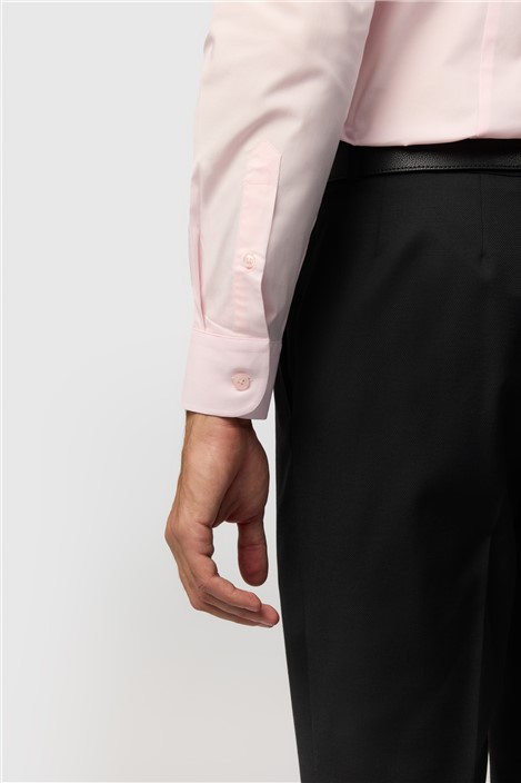 Limehaus Slim Fit Pink Stretch Shirt