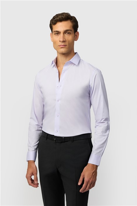 Limehaus Lilac Slim Fit Stretch Shirt