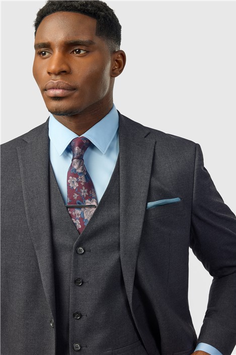 Limehaus Slim Fit Charcoal Stretch Jacket