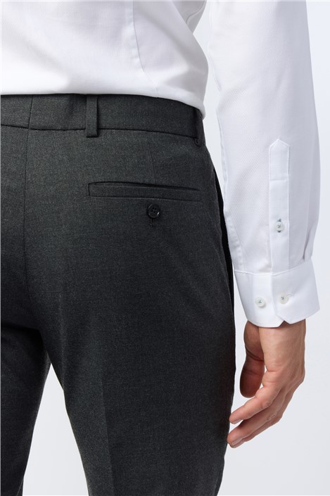 Limehaus Slim Fit Charcoal Stretch Trousers