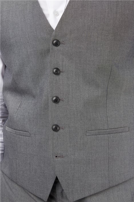 Limehaus Slim Fit Charcoal Stretch Waistcoat