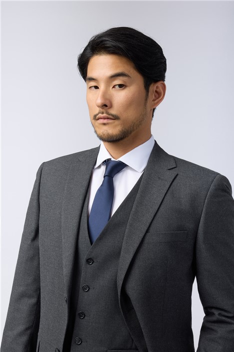 Limehaus Regular Fit Charcoal Stretch Jacket