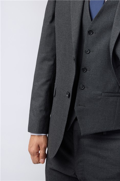 Limehaus Regular Fit Charcoal Stretch Trousers