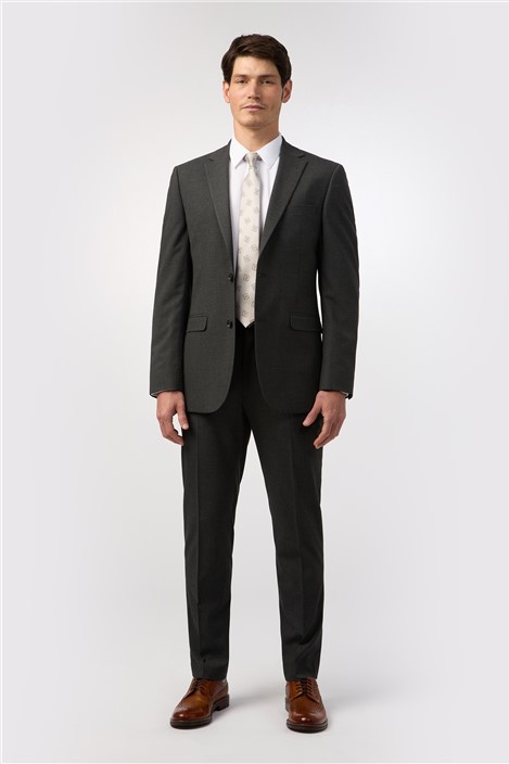 Limehaus Regular Fit Charcoal Stretch Waistcoat