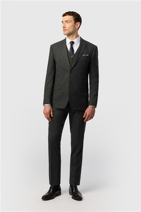 Limehaus Tailored Fit Charcoal Stretch Jacket