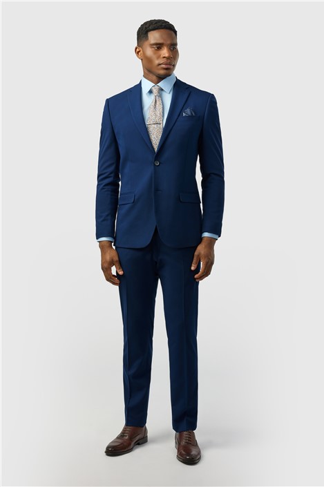 Limehaus Slim Fit Blue Stretch Jacket