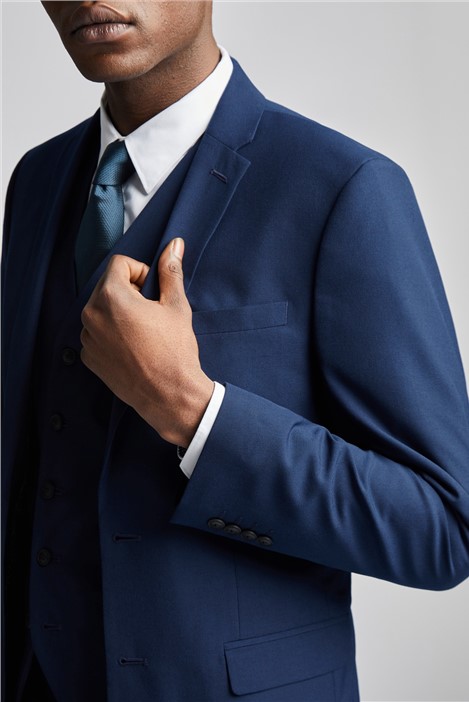 Limehaus Slim Fit Blue Stretch Jacket