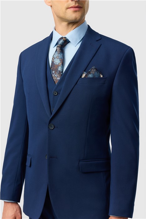 Limehaus Tailored Fit Blue Stretch Jacket