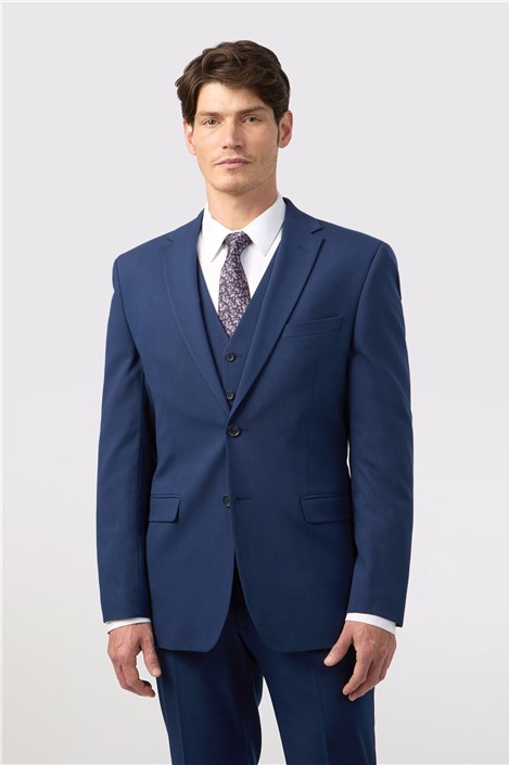 Limehaus Regular Fit Blue Stretch Mens Suit Jacket
