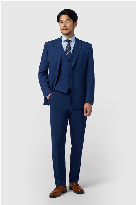 Limehaus Regular Fit Blue Stretch Jacket