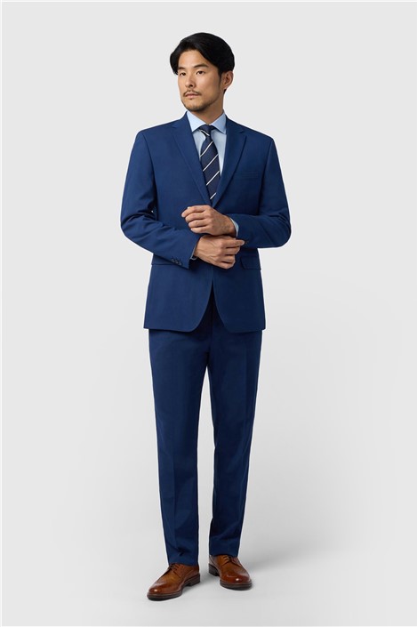 Limehaus Regular Fit Blue Stretch Jacket