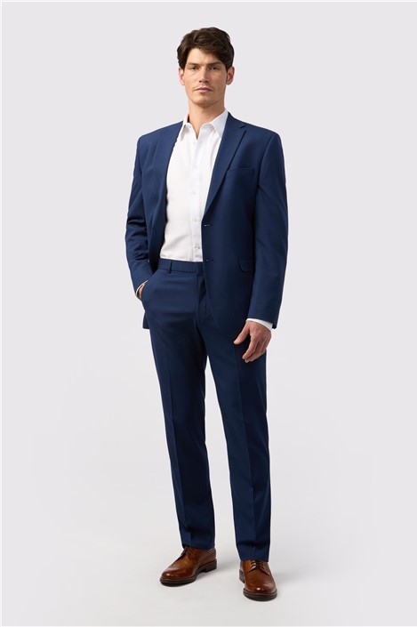 Limehaus Regular Fit Blue Stretch Jacket