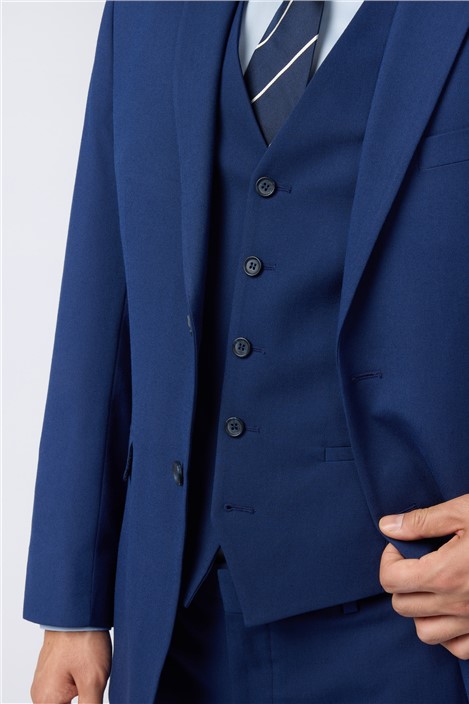 Limehaus Regular Fit Blue Stretch Jacket
