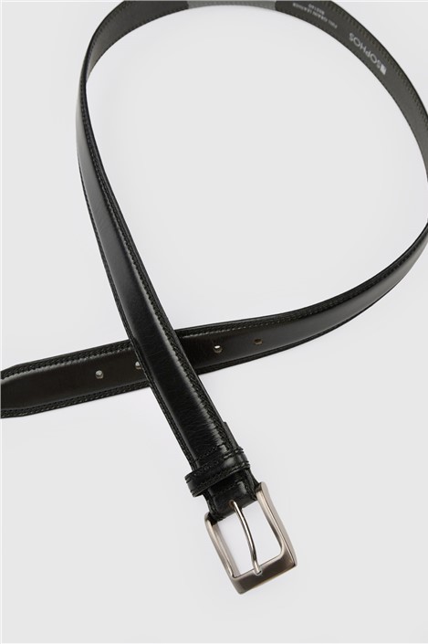 Burghley Black Leather Belt