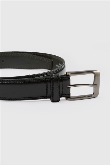 Burghley Black Leather Belt