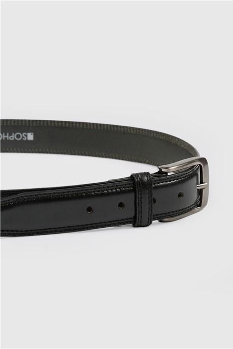 Burghley Black Leather Belt