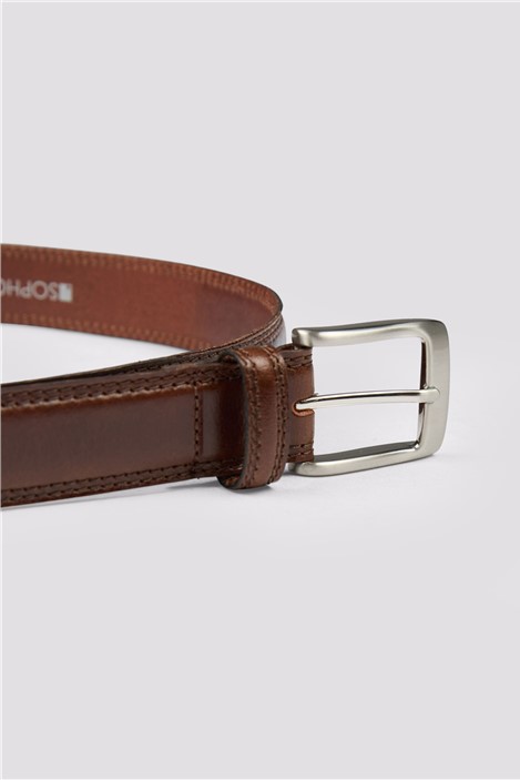 Burghley Brown Leather Belt