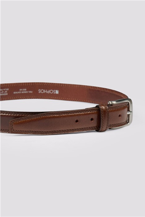 Burghley Brown Leather Belt