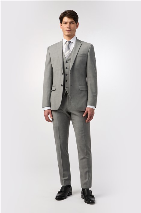 Alexandre Tailored Fit Cool Grey Texture Suit