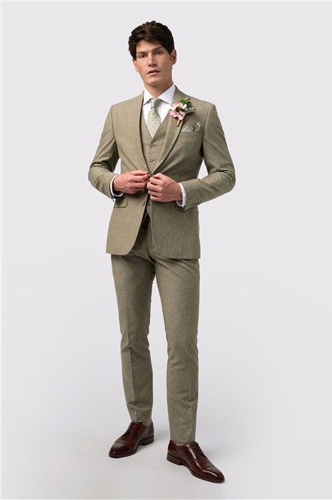 Alexandre Tailored Fit Sage Linen Jacket