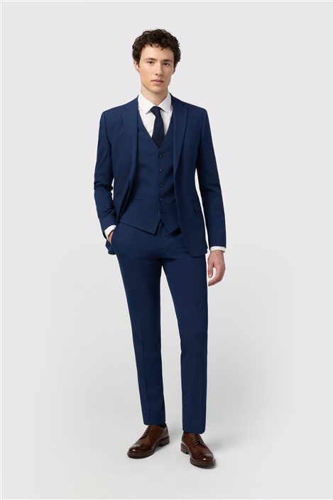 Limehaus Skinny Fit Blue Stretch Suit