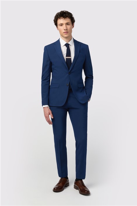 Limehaus Skinny Fit Blue Stretch Jacket