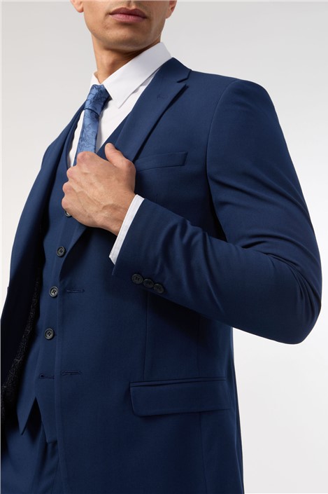 Limehaus Skinny Fit Blue Stretch Jacket