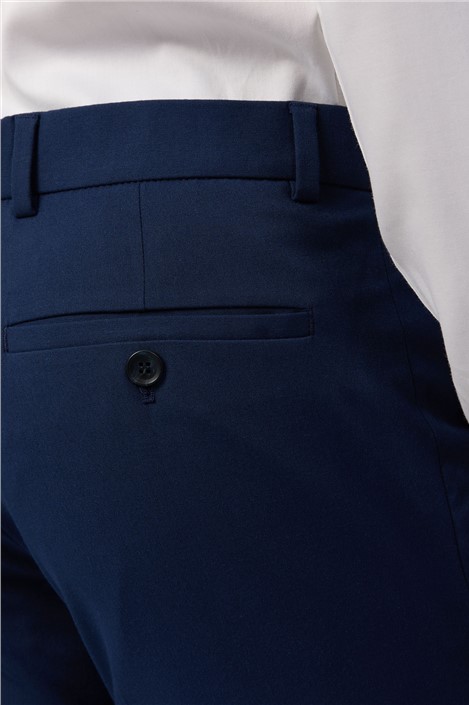 Limehaus Skinny Fit Blue Stretch Trousers