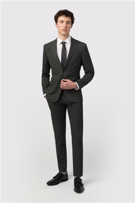 Limehaus Skinny Fit Charcoal Stretch Jacket