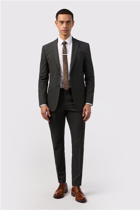 Limehaus Skinny Fit Charcoal Stretch Jacket
