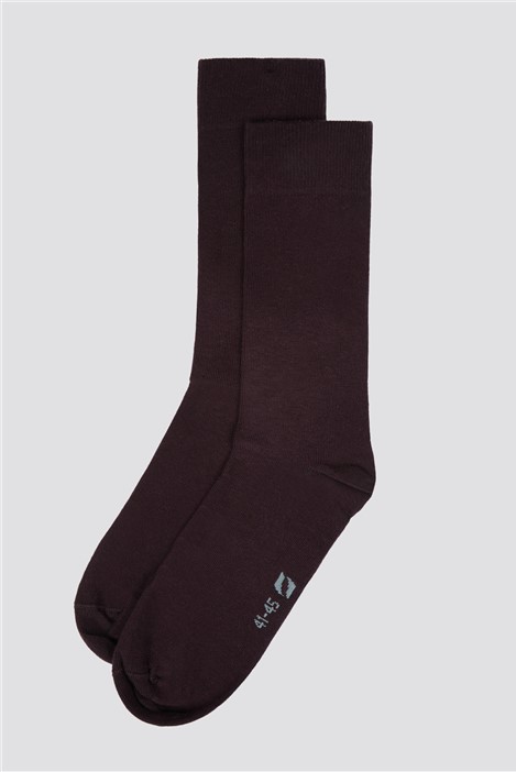 Limehaus Burgundy Socks By Suit Direct