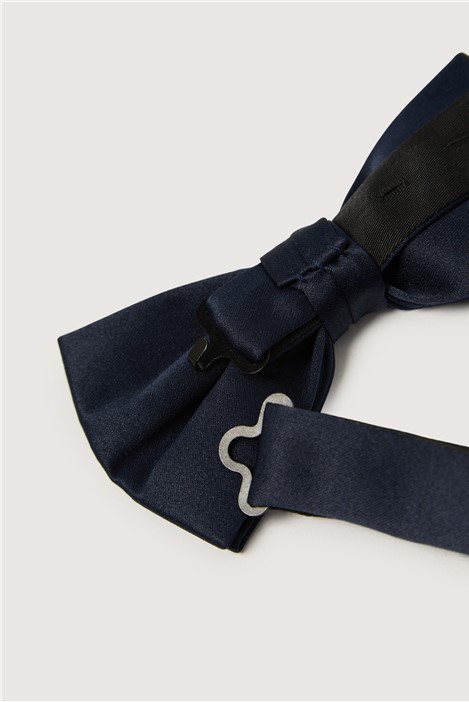 Limehaus Navy Satin Bow Tie