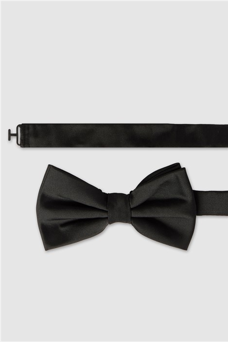 Limehaus Black Satin Bow Tie