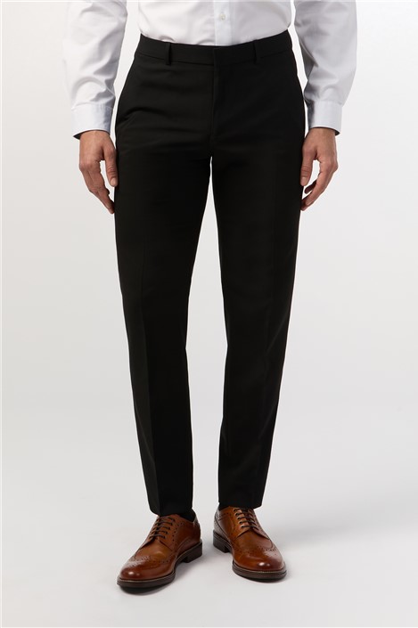 Limehaus Slim Fit Black Stretch Men’s Trousers by Suit Direct