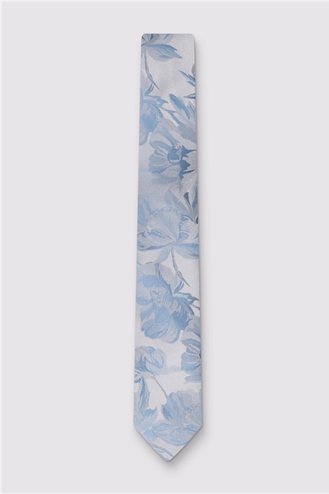 Antique Rogue Light Blue Summer Floral Tie