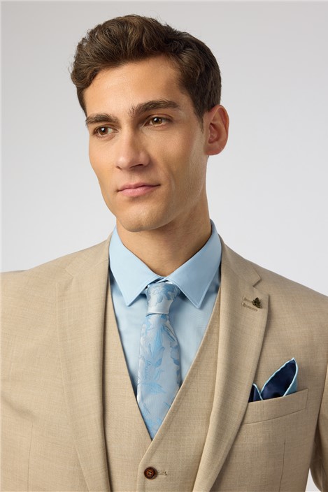 Antique Rogue Light Blue Summer Floral Tie