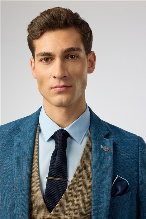 Antique Rogue Navy Knitted Tie