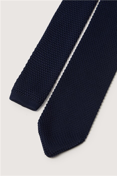 Antique Rogue Navy Knitted Tie