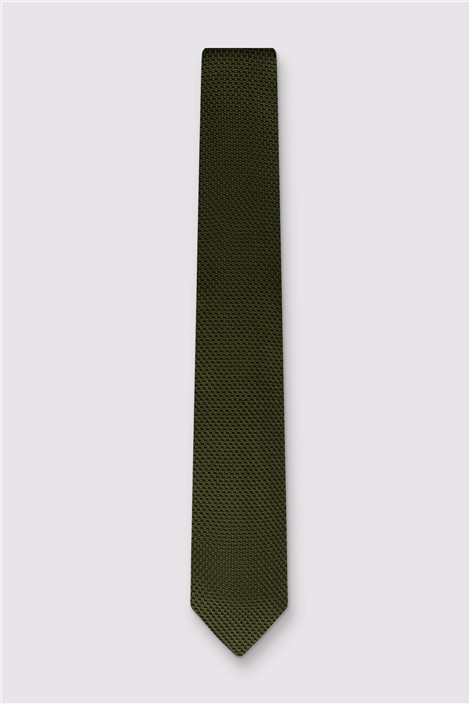 Antique Rogue Khaki Green Knitted Tie