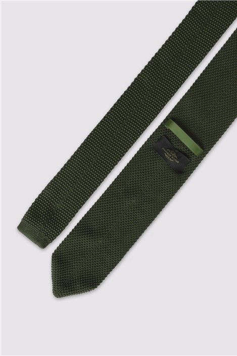 Antique Rogue Khaki Knitted Tie