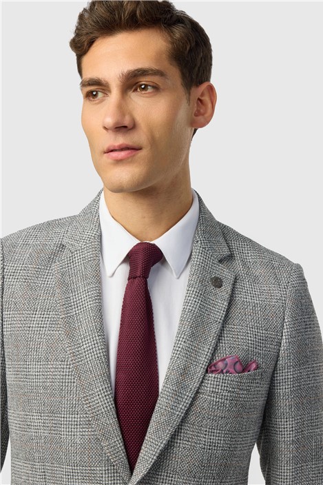 Antique Rogue Mulberry Knitted Tie

