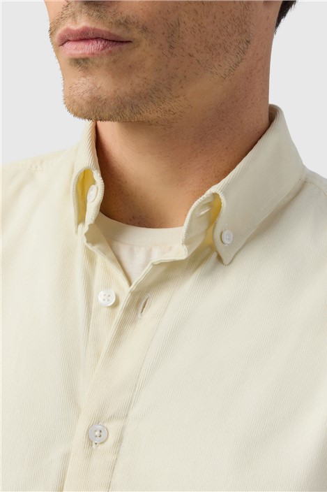 Melka Ecru Corduroy Button Down Shirt