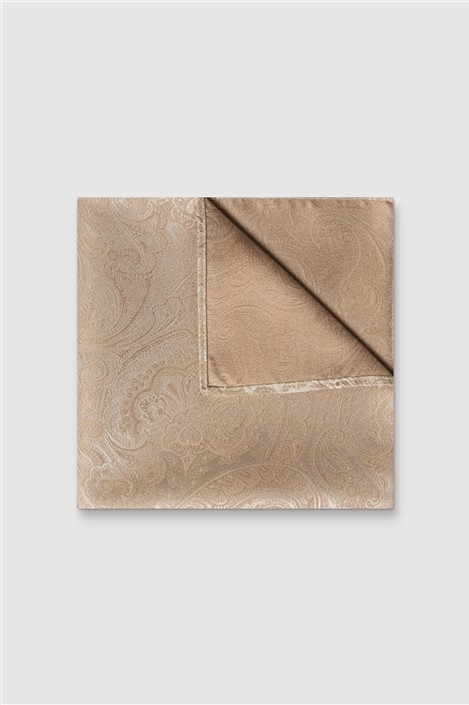 Antique Rogue Champagne Paisley Pocket Square 0 Beige