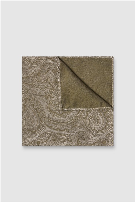 Antique Rogue Sea Green Paisley Pocket Square 0 Green