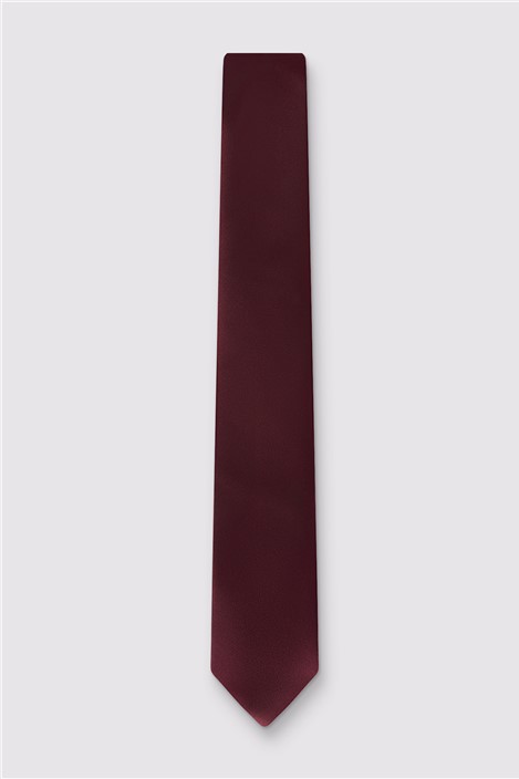 Limehaus Slim Burgundy Tie Red