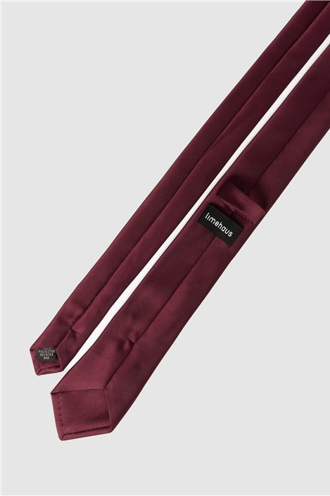 Limehaus Slim Burgundy Tie